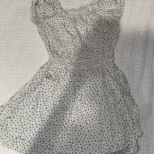 Art Class Cream and Navy Kids Dress